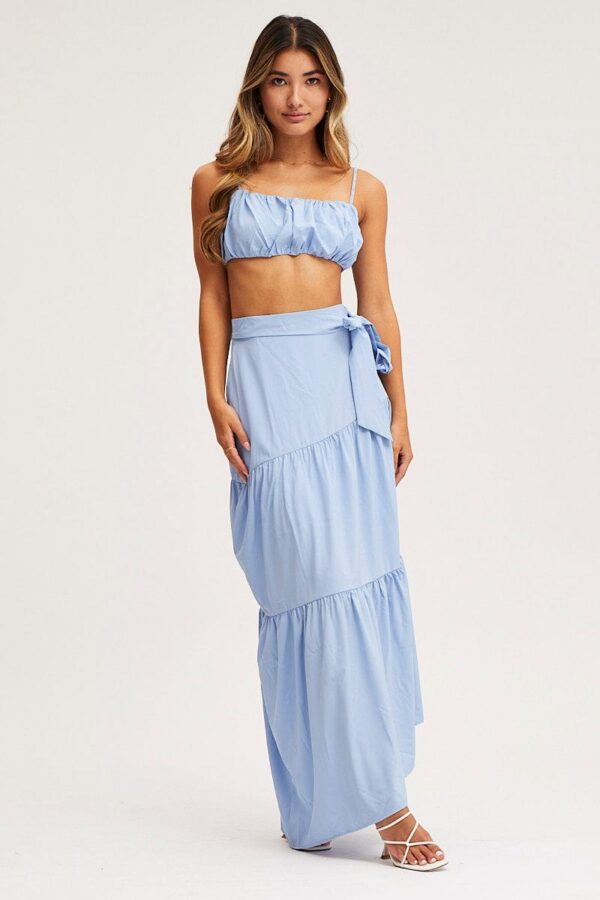 Blue Bralette Top Sleeveless - Image 2