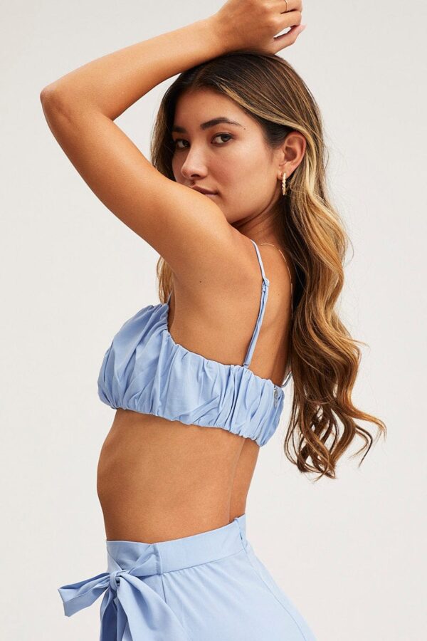 Blue Bralette Top Sleeveless - Image 4