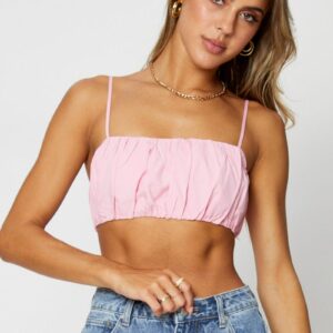 Pink Bralette Top Sleeveless