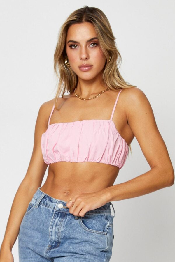 Pink Bralette Top Sleeveless - Image 3