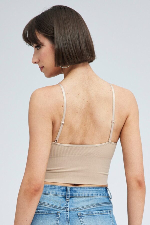 Beige Crop Singlet Top Seamless - Image 5
