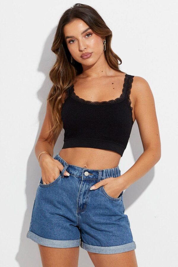 Black Bralette Top Seamless