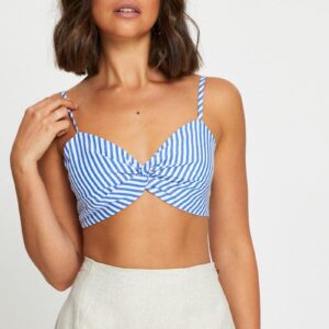 Stripe Singlet Bralette Sleeveless Crop