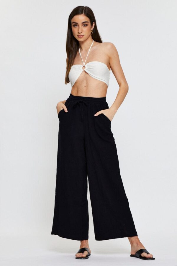 White Halter Bralette Crop - Image 2